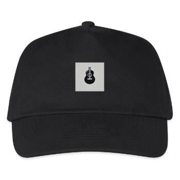 Gitarre - Vintage - Rock - Band - Freiheit - Kinder Basecap - Schwarz - Vorne