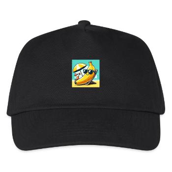 Relaxed like a banana on the beach! Relax - Kids’ Baseball Cap - black - Front