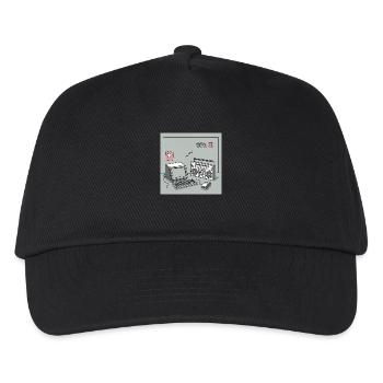 Objets cultes des années 90 : Walkman, ordinateur et Cie. - Casquette de baseball Enfant - noir - Devant