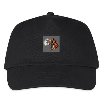Smoking Tiger with Gold Chain - Comic Vibes - Kids’ Baseball Cap - black - Front