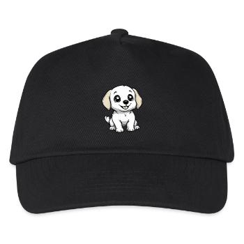 Labrador Hund Niedlich - Kinder Basecap - Schwarz - Vorne