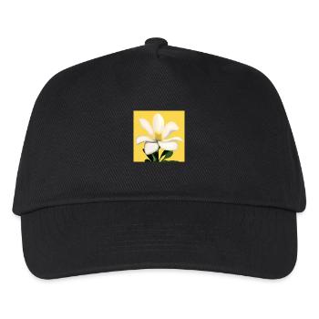 An Impressive White Flower - Kids’ Baseball Cap - black - Front