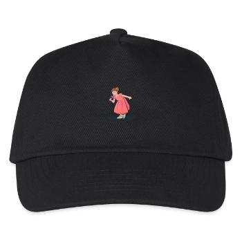 Mädchen mit Kleid und Eis - Kinder Basecap - Schwarz - Vorne