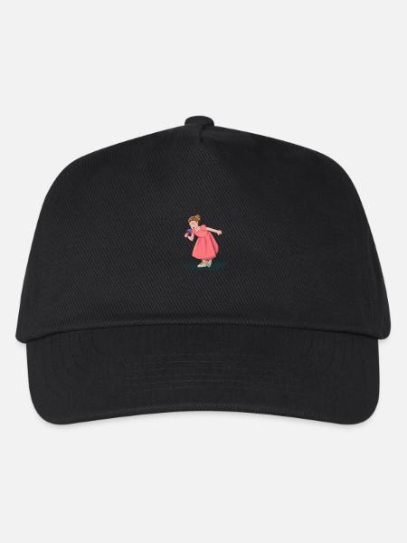Mädchen mit Kleid und Eis - Kinder Basecap - Schwarz