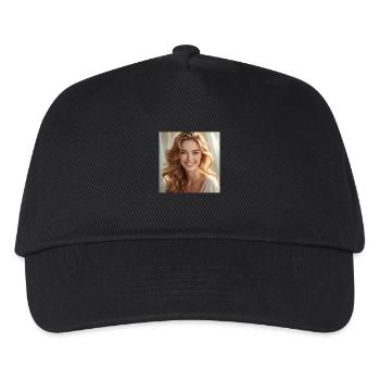 Beautiful Girl with Shiny hair - Kids’ Baseball Cap - black - Front