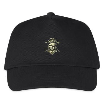 Pirat Skull - Kinder Basecap - Schwarz - Vorne