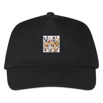 Chickens "Trying to Hendl this" - Kids’ Baseball Cap - black - Front