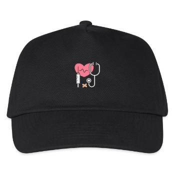 Docteur / Médecin / Hôpital / Médecine / Hopital - Casquette de baseball Enfant - noir - Devant