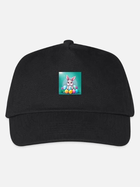 Osterzauber: Hase & Ei - Kinder Basecap - Schwarz