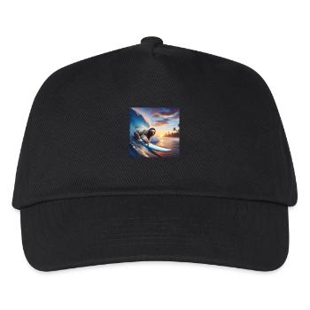 Paresseux Vagabond Surfeur - Casquette de baseball Enfant - noir - Devant