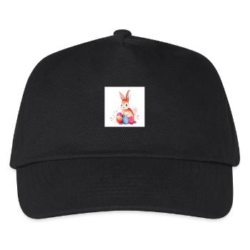 „Hasenfreunde unterwegs“ - Kinder Basecap - Schwarz - Vorne