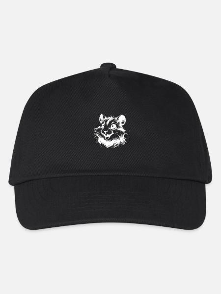 Sourire de hamster animal aux yeux vifs - Casquette de baseball Enfant - noir