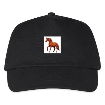 The horse: A noble animal - Kids’ Baseball Cap - black - Front