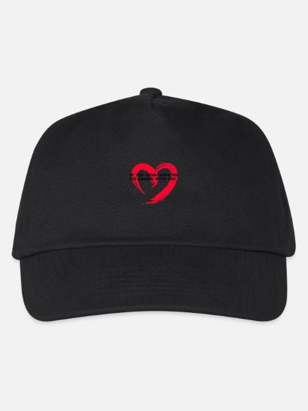 Never leave you - Kinder Basecap - Schwarz