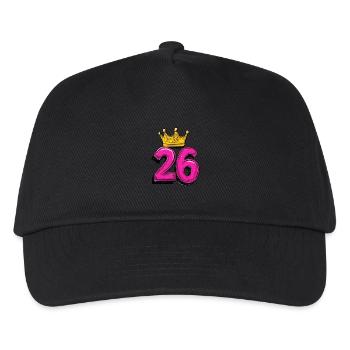 26 Number Jersey Crown - Kids’ Baseball Cap - black - Front