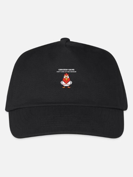 Chicken game weiss - Kinder Basecap - Schwarz