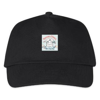 Poisson d'Avril - Tag des Fisches im April! - Kinder Basecap - Schwarz - Vorne