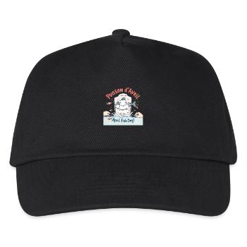 Poisson d'Avril - Französischer Aprilscherz - Kinder Basecap - Schwarz - Vorne
