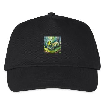 Chenille colorée - Casquette de baseball Enfant - noir - Devant