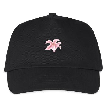 fleur de lys rose - Casquette de baseball Enfant - noir - Devant