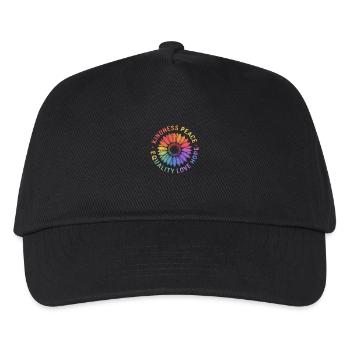 Sonnenblume Gay Pride Month Regenbogen LGBT LGBTQ+ - Kinder Basecap - Schwarz - Vorne