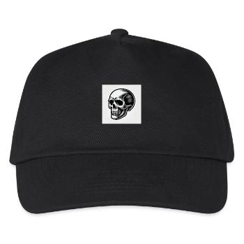 Totenkopf: Symbol des Todes und der Rebellion - Kinder Basecap - Schwarz - Vorne