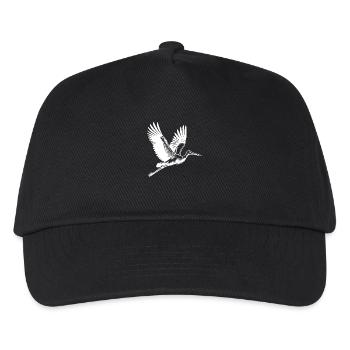 Eleganter Fliegender Storch - Kinder Basecap - Schwarz - Vorne