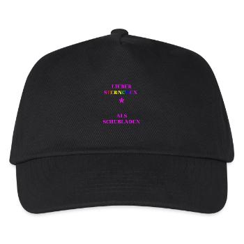 Lieber Sternchen als Schubladen Geschenkidee - Kinder Basecap - Schwarz - Vorne