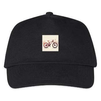 Herzschlag & Adrenalin – Mountainbike-Liebe - Kinder Basecap - Schwarz - Vorne