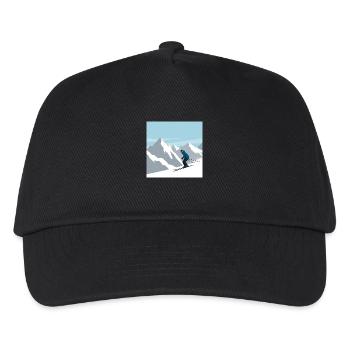 La fascination du ski dans les Alpes - Casquette de baseball Enfant - noir - Devant