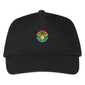 Alligator Retro Alligatoren - Kinder Basecap - Schwarz - Vorne