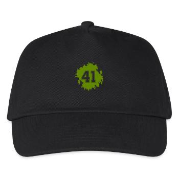 klecks 41 - Kinder Basecap - Schwarz - Vorne