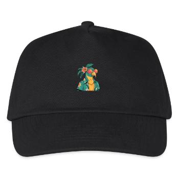 Kolibri Vogel Lustiger Sommer - Kinder Basecap - Schwarz - Vorne