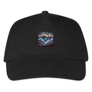Surreal cityscape - Kids’ Baseball Cap - black - Front