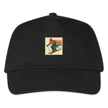 Skiing: Experience fun and adventure in the snow - Kids’ Baseball Cap - black - Front