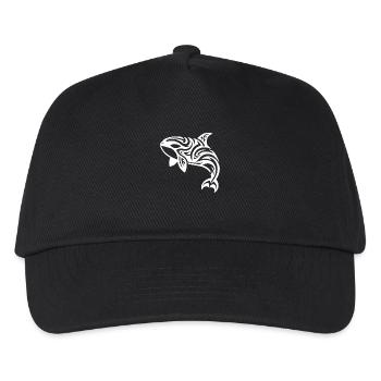 Elegant Orca Tribal Tattoo Style - Kids’ Baseball Cap - black - Front