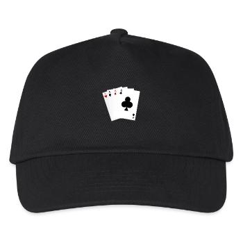 ace playing cards - Kids’ Baseball Cap - black - Front