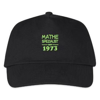 Mathe 1973 - Kinder Basecap - Schwarz - Vorne