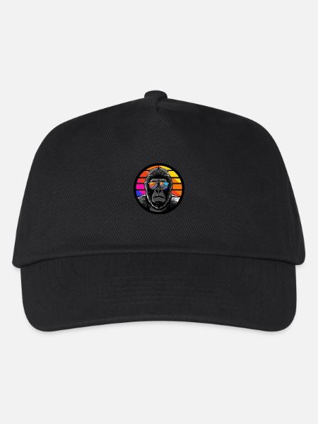 Gorilla Comic Cool Sommer - Kinder Basecap - Schwarz