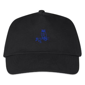Owl Bird Eagle Owl Branch Tree Woodland Barn Owl Owl Cute - Kids’ Baseball Cap - black - Front