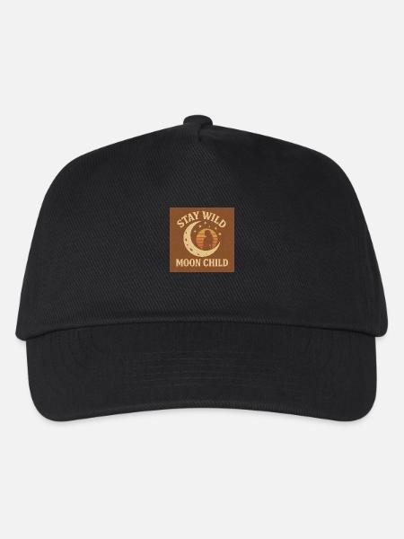 Stay wild - Moon child - Kids’ Baseball Cap - black