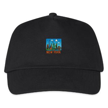 new york stadt - Kinder Basecap - Schwarz - Vorne