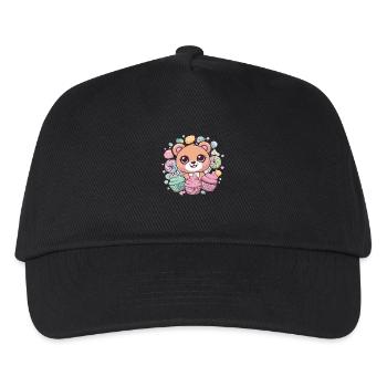Kawaii Anime – Cute Manga Design for Otakus Teddy - Kids’ Baseball Cap - black - Front