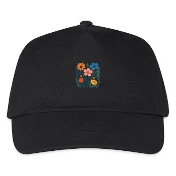 Flowers - Kids’ Baseball Cap - black - Front