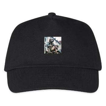 Faultier Wanderer Gentelmen Biker - Kinder Basecap - Schwarz - Vorne
