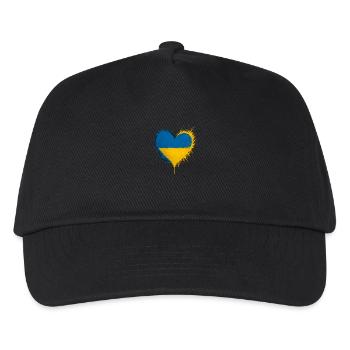 Ukraine Heart - Kids’ Baseball Cap - black - Front