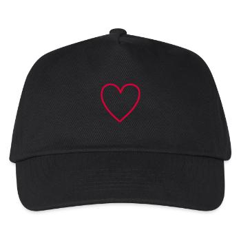 herz - Kinder Basecap - Schwarz - Vorne