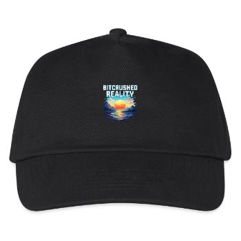 Bitcrushed Reality – Sunset in Glitch - Kids’ Baseball Cap - black - Front