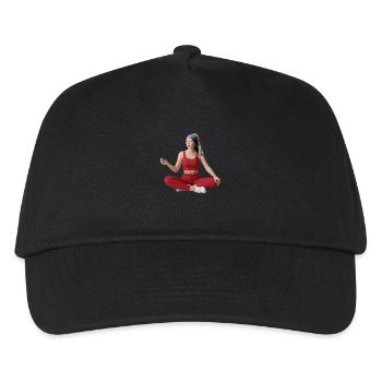 La fille à la perle yoga - Casquette de baseball Enfant - noir - Devant