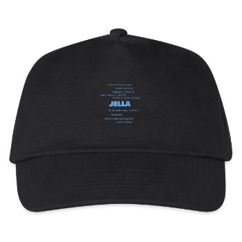 Sprueche Jella - Kinder Basecap - Schwarz - Vorne
